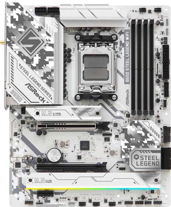 MAINBOARD SOCKET AM5 ASROCK B650 STEEL LEGEND WIFI, 4XDDR5, 4XSATA III, USB 3.2, HDMI/DISPLAY PORT